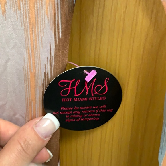 Mauve Blue Brush Strokes Mock Neck Dress NEW (NWT) - Picture 4 of 4